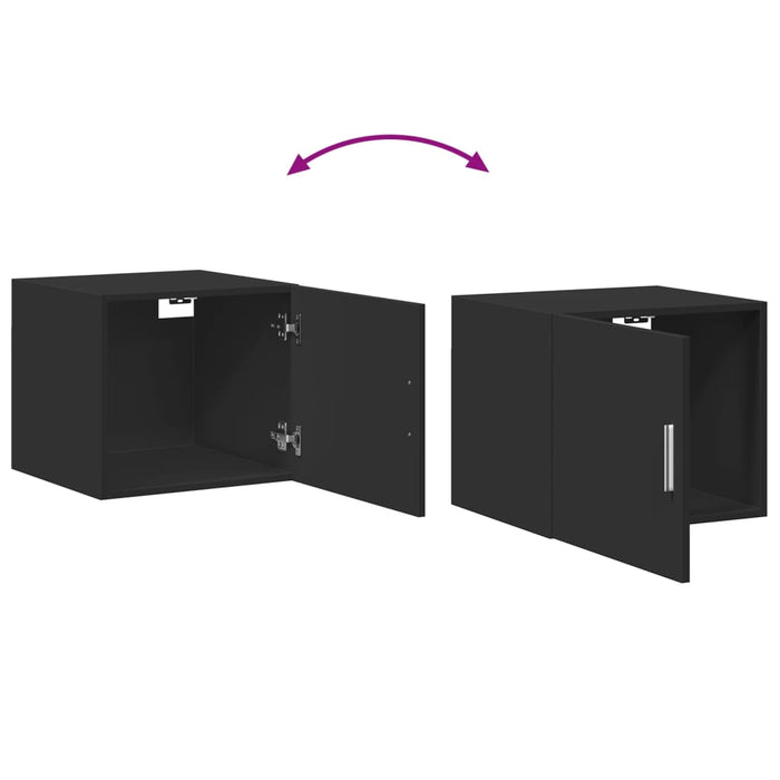 vidaXL Mobile a Parete Nero 45x42,5x40 cm in Legno Multistrato