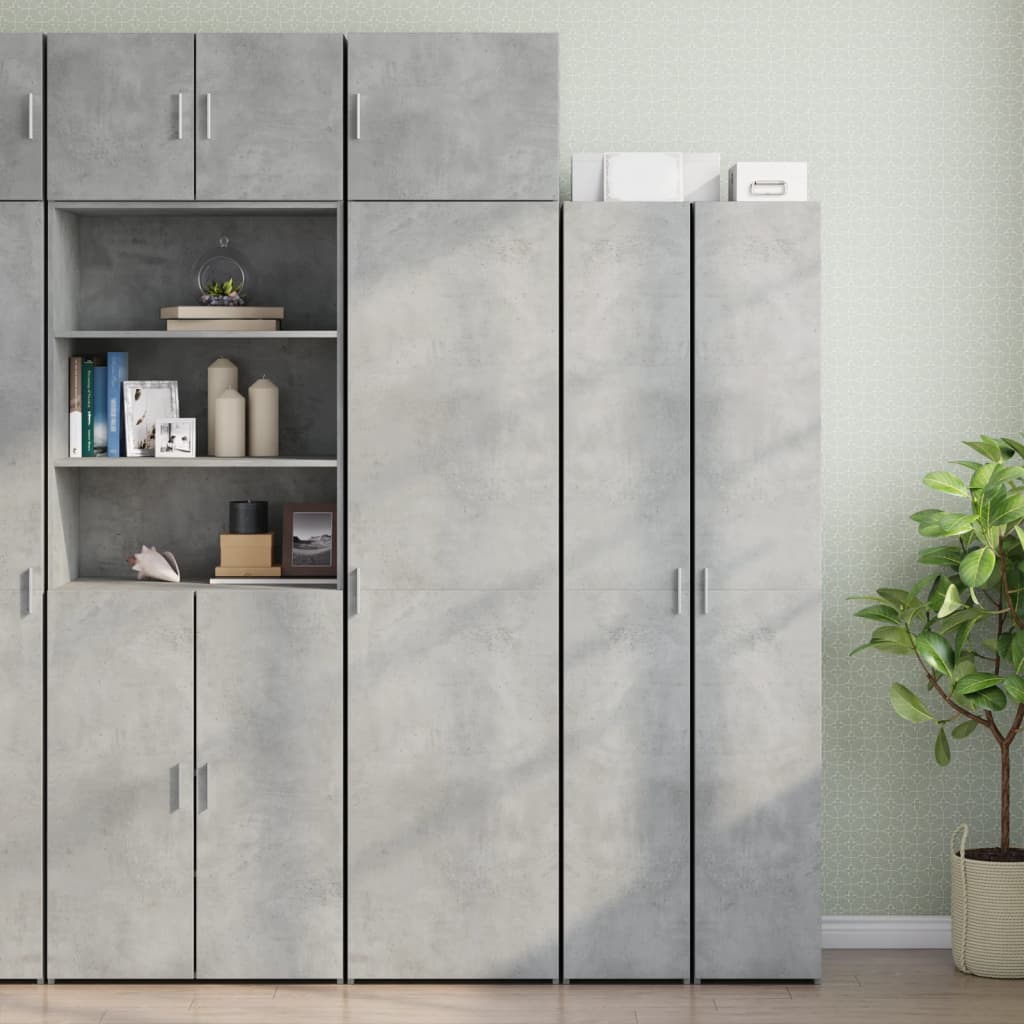 vidaXL Mobile a Parete Grigio Cemento 50x42,5x40 cm Legno Multistrato