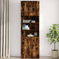 Mobile a Parete Rovere Fumo 80x42,5x64 cm in Legno Multistrato 846135