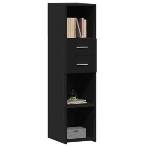 vidaXL Credenza Nera 30x42,5x124 cm in Legno Multistrato