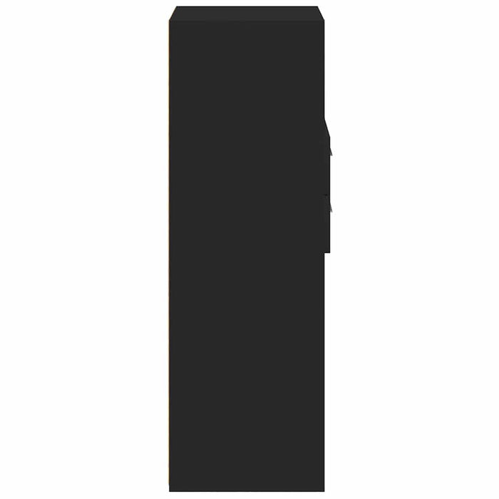 vidaXL Credenza Nera 30x42,5x124 cm in Legno Multistrato