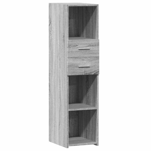 Credenza buffet cassettiera mobile contenitore organizer cucina soggiorno soggiorno alto sonoma 30 x 42,5 x 124 cm derivati ​​del legno grigio 02_0035170