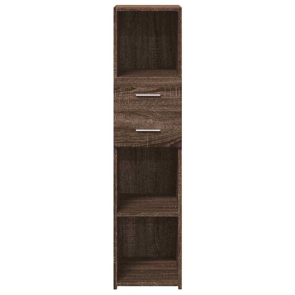 Credenza buffet cassettiera mobile contenitore organizer cucina soggiorno soggiorno alto 30 x 42,5 x 124 cm derivati ​​del legno marrone 02_0033573