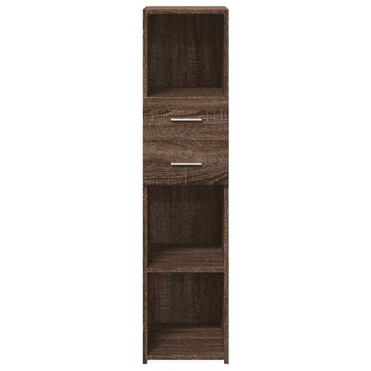 Credenza buffet cassettiera mobile contenitore organizer cucina soggiorno soggiorno alto 30 x 42,5 x 124 cm derivati ​​del legno marrone 02_0033573