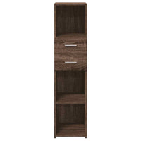 Credenza Rovere Marrone 30x42,5x124 cm in Legno Multistrato 846158