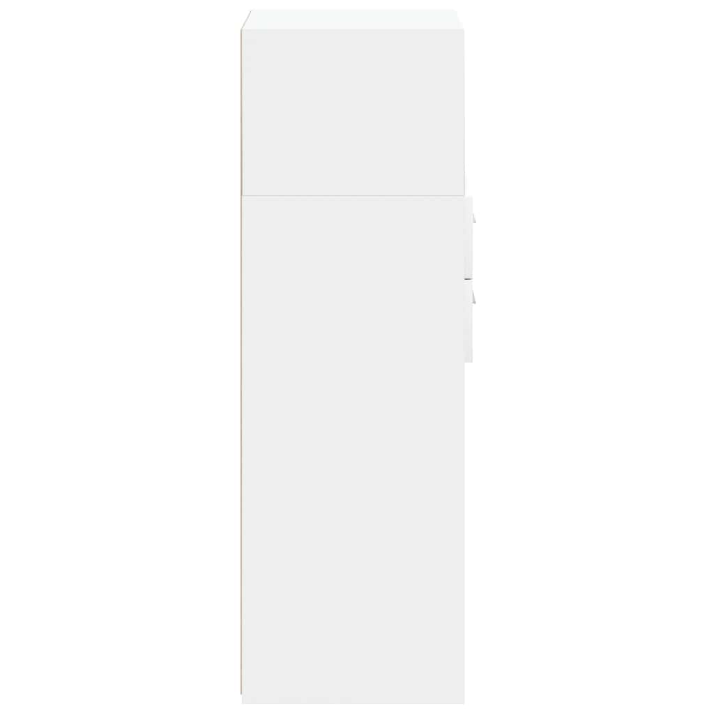 vidaXL Credenza Bianca 40x42,5x124 cm in Legno Multistrato