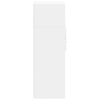 Credenza-Buffet-Armadio da cucina Bianca 40x42,5x124 cm in Legno Multistrato