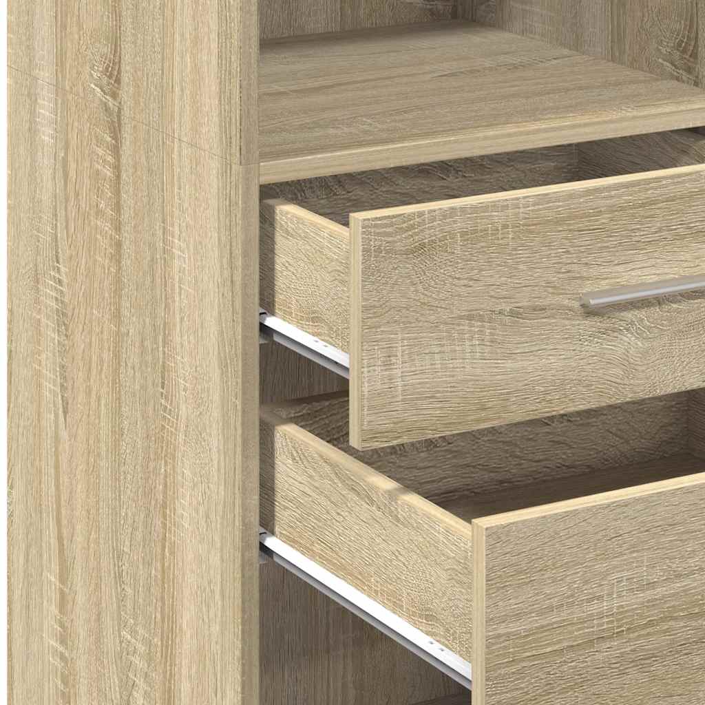 Credenza-Buffet-Armadio da cucina Rovere Sonoma 40x42,5x124 cm in Legno Multistrato 996811