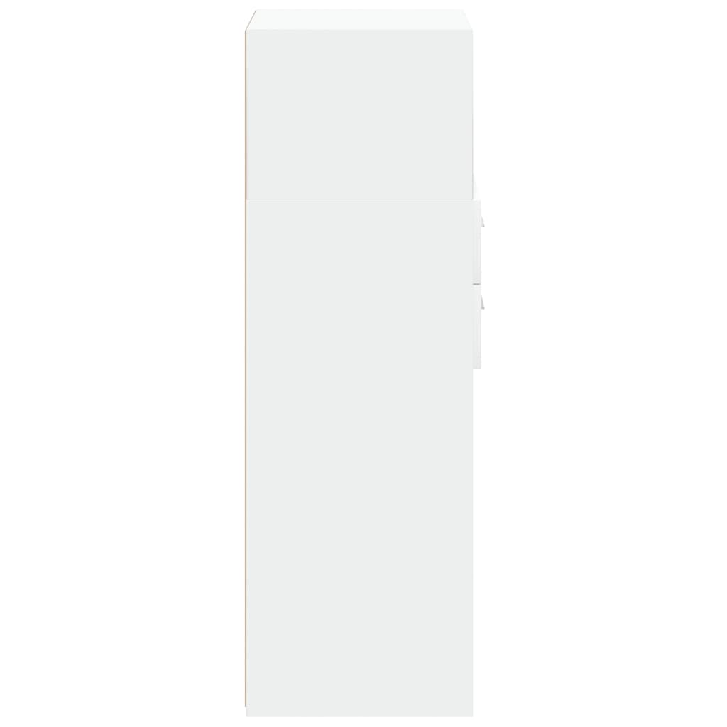 vidaXL Credenza Bianca 45x42,5x124 cm in Legno Multistrato