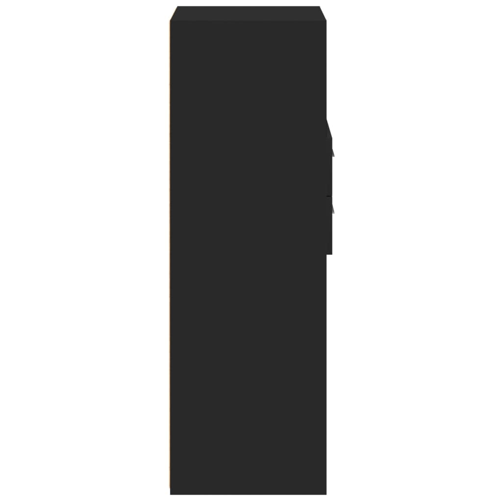 vidaXL Credenza Nera 45x42,5x124 cm in Legno Multistrato