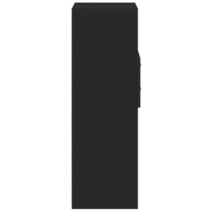 vidaXL Credenza Nera 45x42,5x124 cm in Legno Multistrato