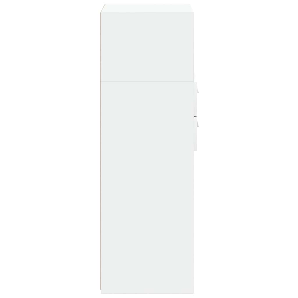 vidaXL Credenza Bianca 50x42,5x124 cm in Legno Multistrato