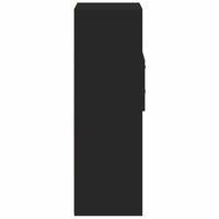 Credenza-Buffet-Armadio da cucina Nera 50x42,5x124 cm in Legno Multistrato