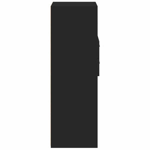 Credenza-Buffet-Armadio da cucina Nera 50x42,5x124 cm in Legno Multistrato