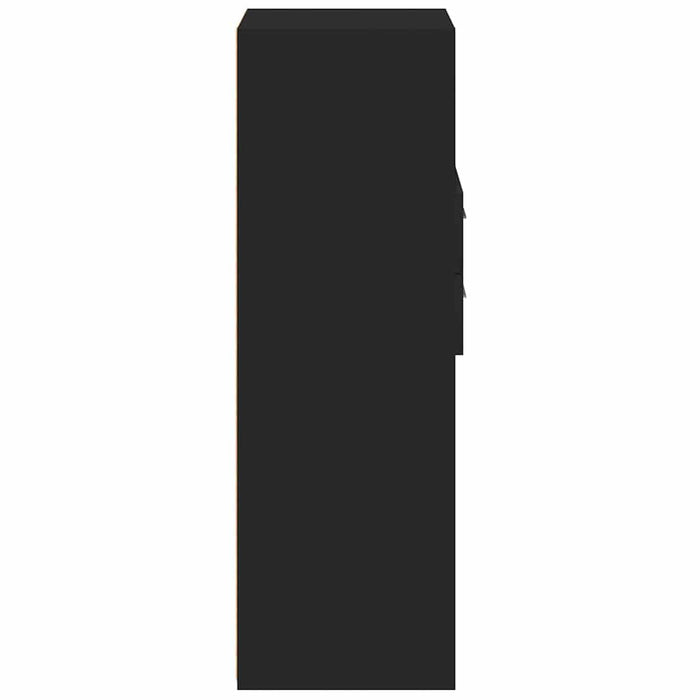 Credenza-Buffet-Armadio da cucina Nera 50x42,5x124 cm in Legno Multistrato