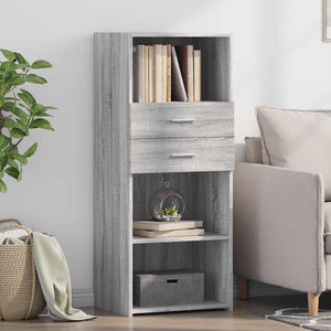 vidaXL Credenza Grigio Sonoma 50x42,5x124 cm in Legno Multistrato