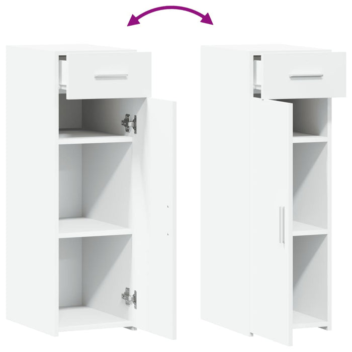 Credenza Bianca 30x42,5x93 cm in Legno Multistrato 846271