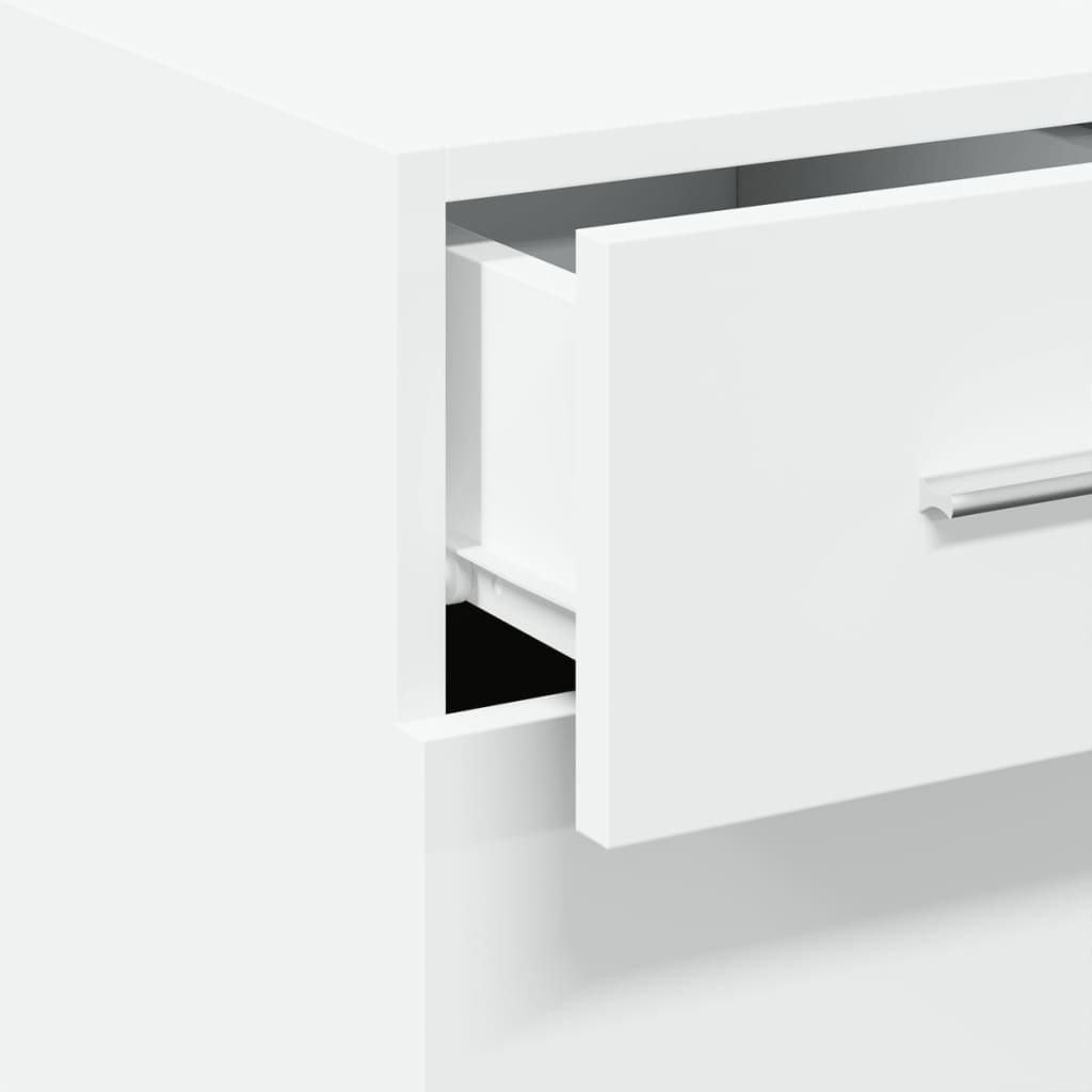 Credenza Bianca 30x42,5x93 cm in Legno Multistrato 846271