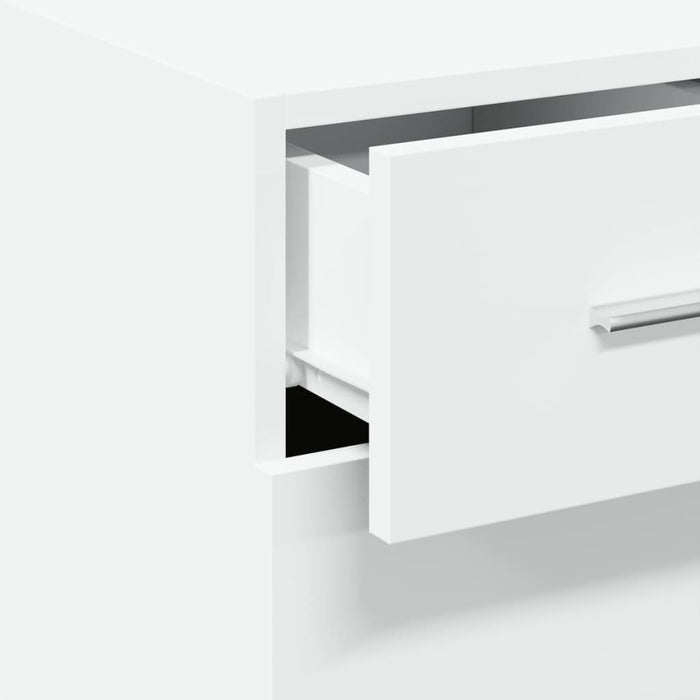 Credenza Bianca 30x42,5x93 cm in Legno Multistrato 846271