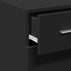 Credenza-Buffet-Armadio da cucina Nera 30x42,5x93 cm in Legno Multistrato 425041