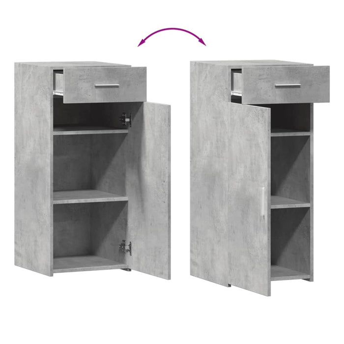 vidaXL Credenza Grigio Cemento 40x42,5x93 cm in Legno Multistrato