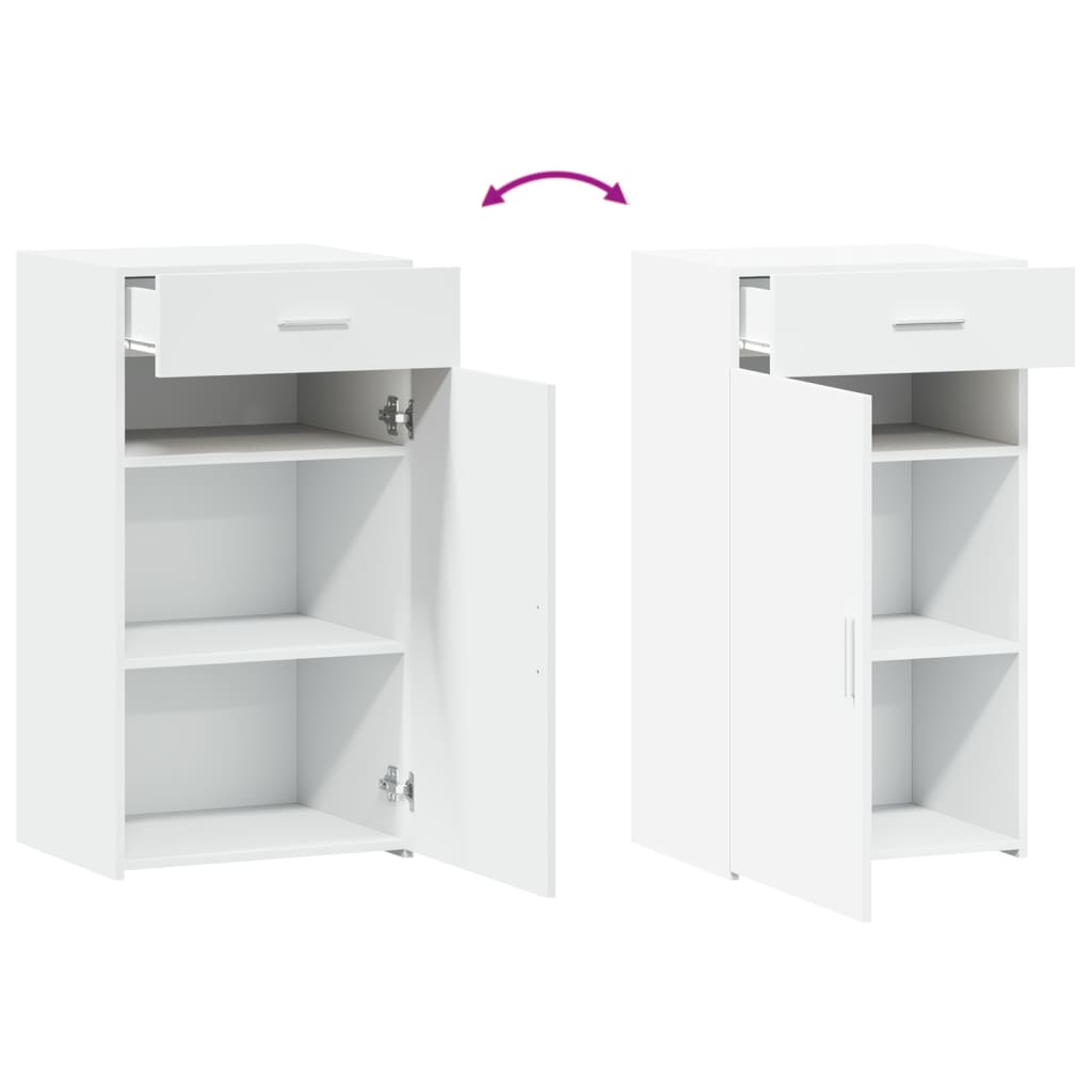 Credenza-Buffet-Armadio da cucina Bianca 50x42,5x93 cm in Legno Multistrato 700836