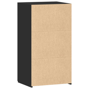 Credenza-Buffet-Armadio da cucina Nera 50x42,5x93 cm in Legno Multistrato