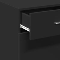 Credenza-Buffet-Armadio da cucina Nera 50x42,5x93 cm in Legno Multistrato