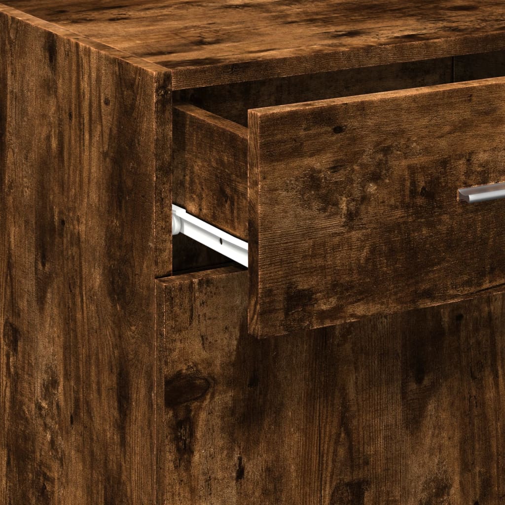 vidaXL Credenza Rovere Fumo 50x42,5x93 cm in Legno Multistrato