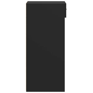 Credenza-Buffet-Armadio da cucina Nera 30x42,5x93 cm in Legno Multistrato 795976