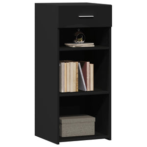 Credenza-Buffet-Armadio da cucina Nera 40x42,5x93 in Legno Multistrato