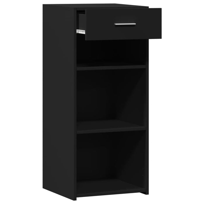 Credenza-Buffet-Armadio da cucina Nera 40x42,5x93 in Legno Multistrato