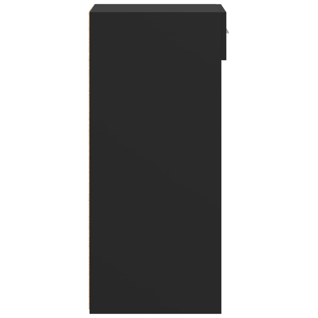 Credenza-Buffet-Armadio da cucina Nera 45x42,5x93 cm in Legno Multistrato