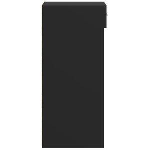 Credenza-Buffet-Armadio da cucina Nera 45x42,5x93 cm in Legno Multistrato