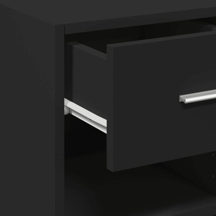 Credenza-Buffet-Armadio da cucina Nera 45x42,5x93 cm in Legno Multistrato