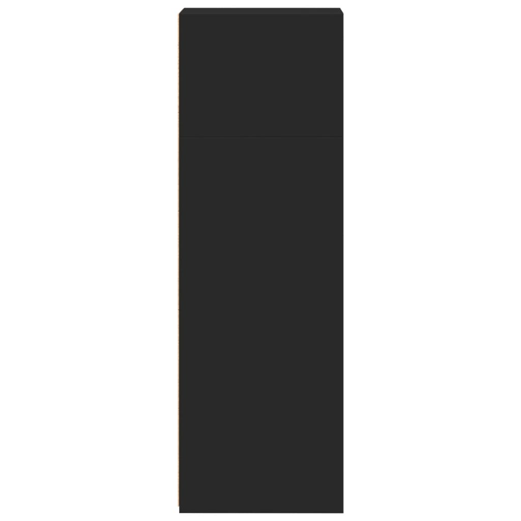 Credenza-Buffet-Armadio da cucina Nera 30x41x124 cm in Legno Multistrato