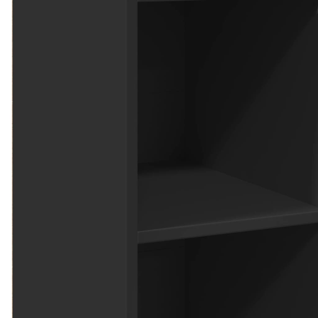 Credenza-Buffet-Armadio da cucina Nera 30x41x124 cm in Legno Multistrato