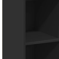 Credenza-Buffet-Armadio da cucina Nera 30x41x124 cm in Legno Multistrato