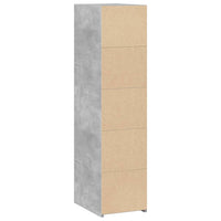 vidaXL Credenza Grigio Cemento 30x41x124cm in Legno Multistrato