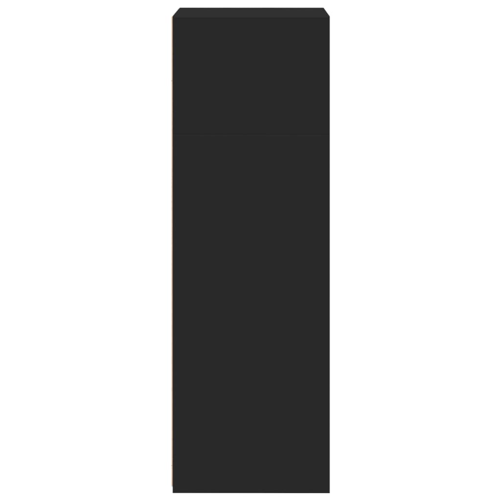 vidaXL Credenza Nera 50x41x124 cm in Legno Multistrato