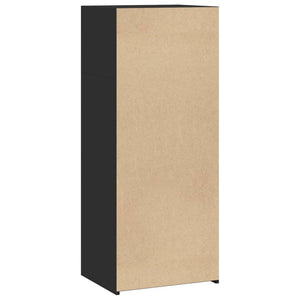 vidaXL Credenza Nera 50x41x124 cm in Legno Multistrato