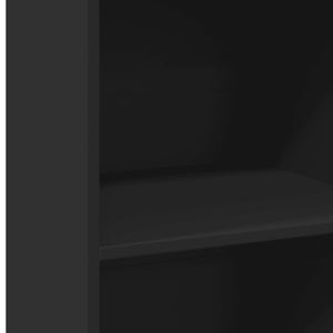 vidaXL Credenza Nera 50x41x124 cm in Legno Multistrato