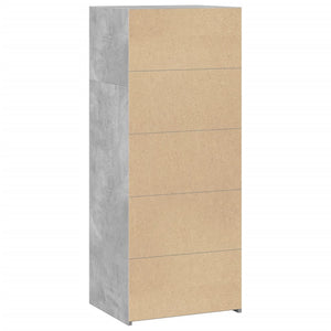 vidaXL Credenza Grigio Cemento 50x41x124 cm in Legno Multistrato