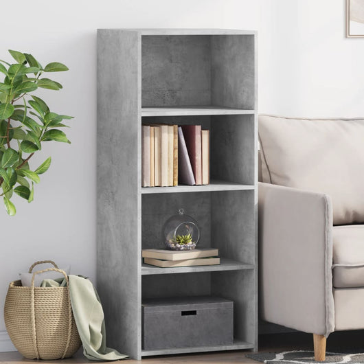 vidaXL Credenza Grigio Cemento 50x41x124 cm in Legno Multistrato
