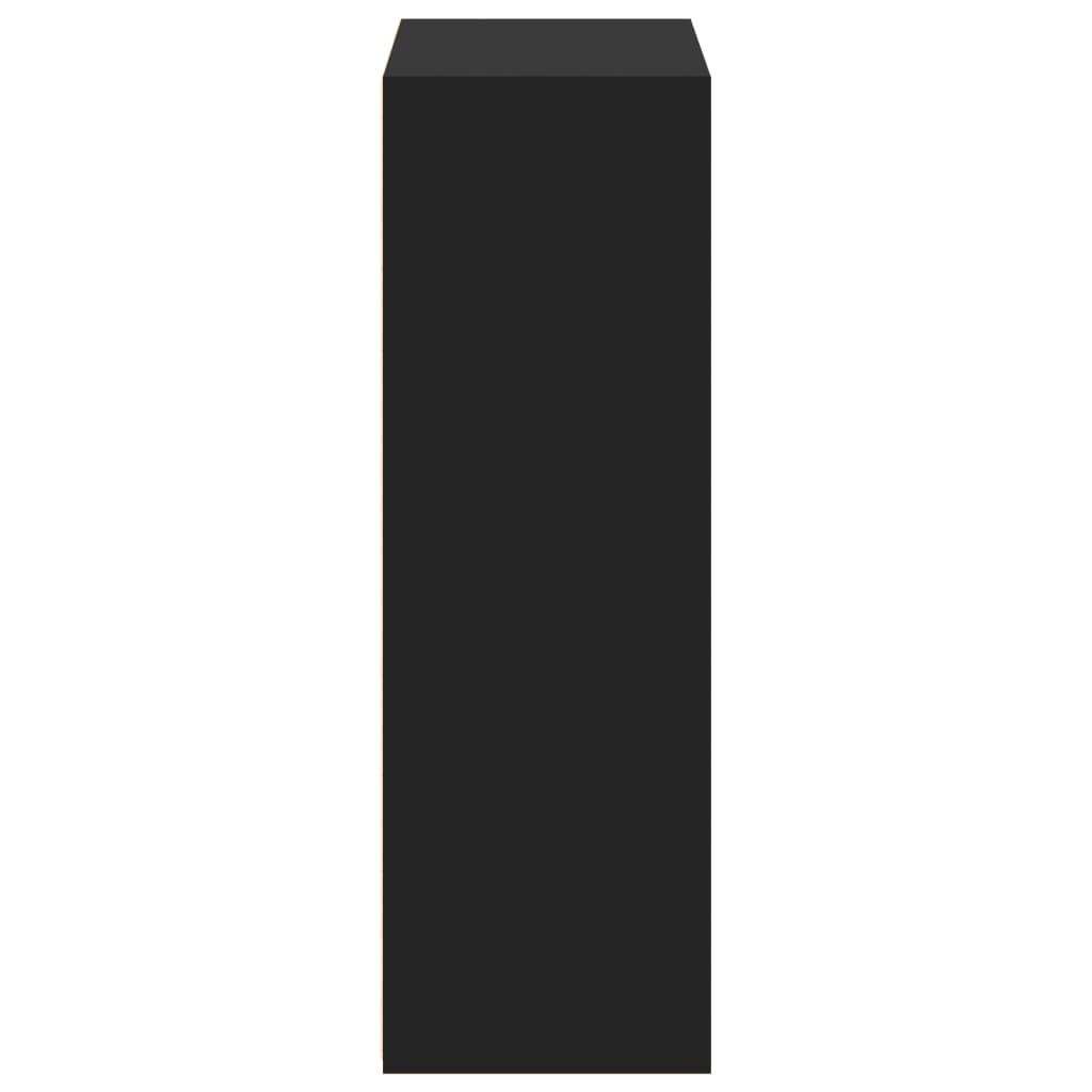 Credenza-Buffet-Armadio da cucina Nera 70x41x124 cm in Legno Multistrato