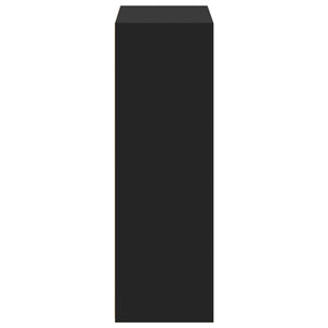 Credenza-Buffet-Armadio da cucina Nera 70x41x124 cm in Legno Multistrato