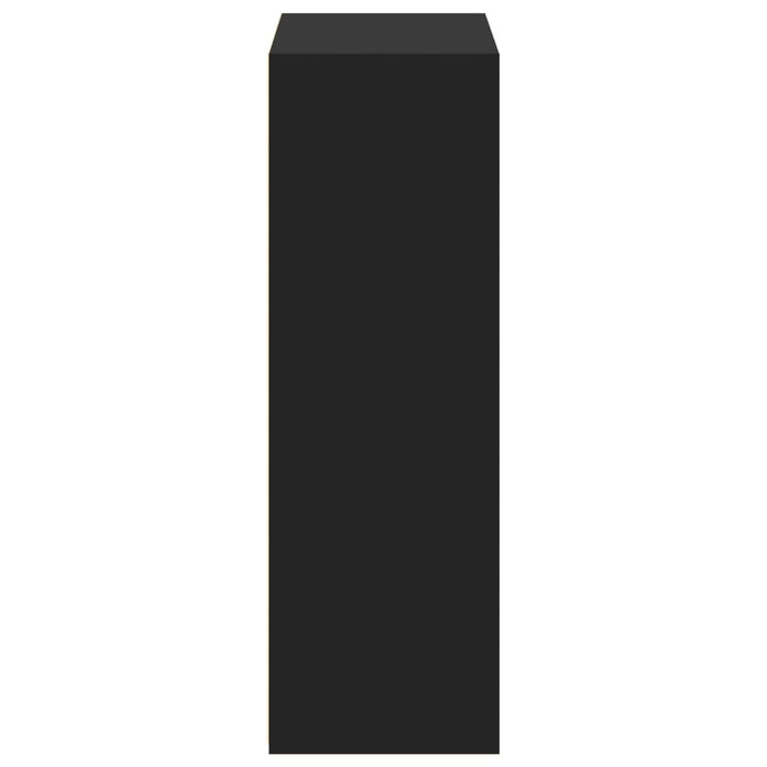 Credenza-Buffet-Armadio da cucina Nera 70x41x124 cm in Legno Multistrato