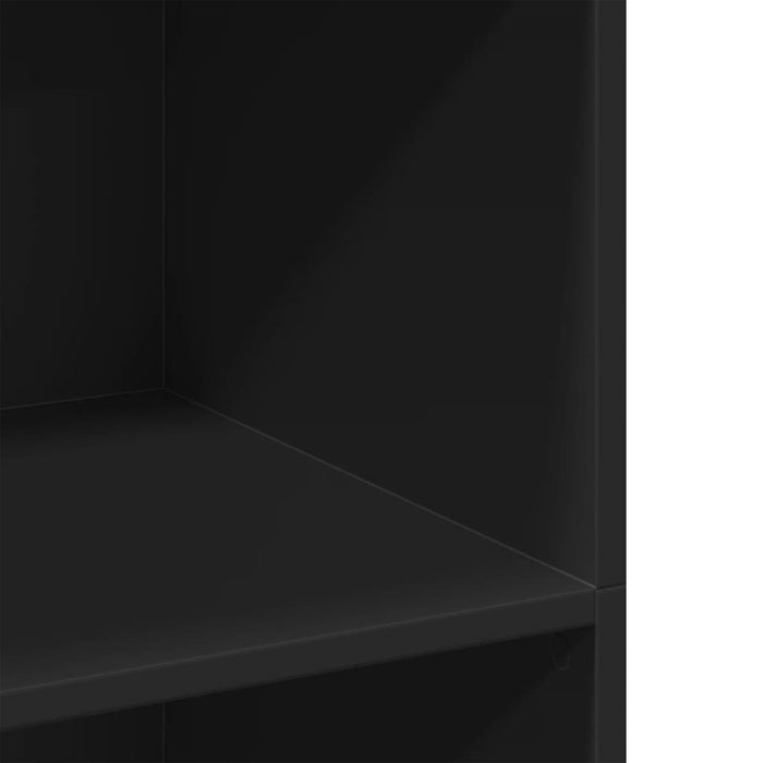 Credenza-Buffet-Armadio da cucina Nera 70x41x124 cm in Legno Multistrato