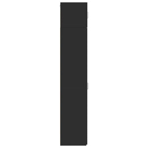 vidaXL Mobile Sottile Nero 30x42,5x225 cm in Truciolato