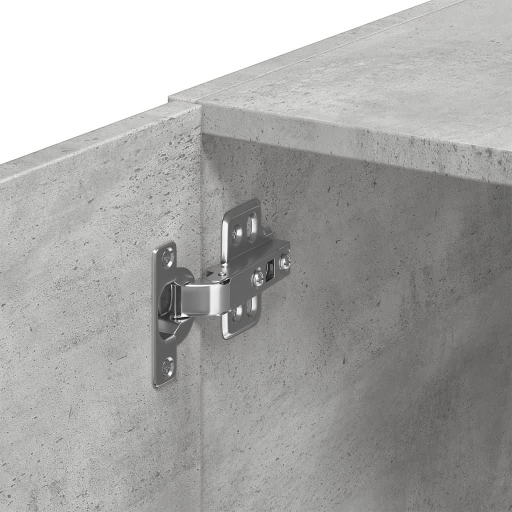 vidaXL Mobile Sottile Grigio Cemento 30x42,5x225 cm in Truciolato